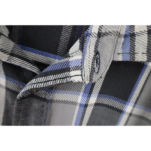 Vintage 90s Streetwear Mens XLT Distressed Big Mac Flannel Button Shirt Plaid - Picture 12 of 16
